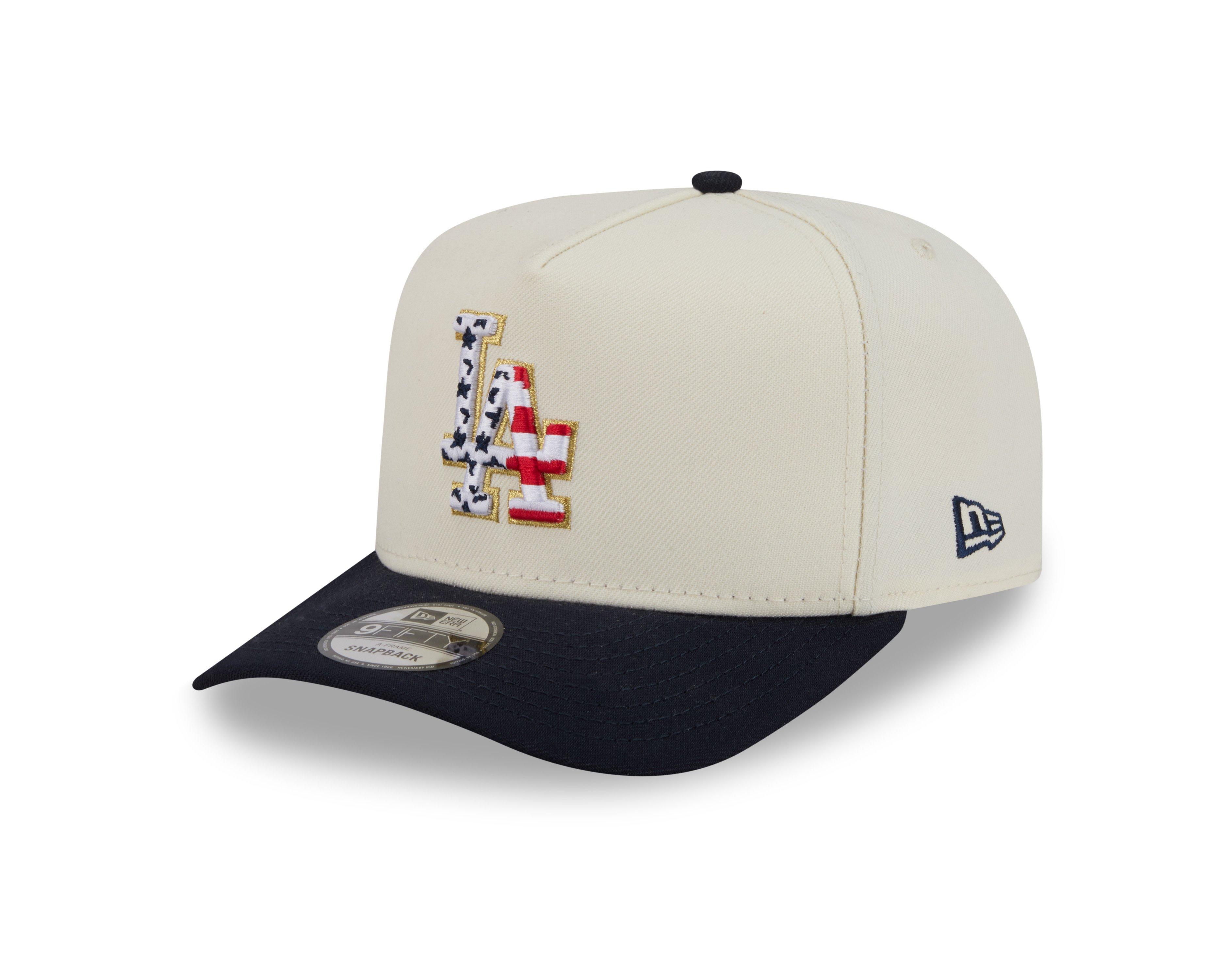 New Era Los Angeles Dodgers 9FIFTY A-Frame 4th of July Snapback Hat - Cream - CREAM